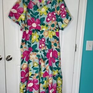Chic Soul Floral Maxi Dress